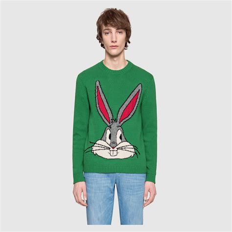 maglietta bugs bunny gucci|Shop the new Gucci Bugs Bunny Wool Knit Sweater.